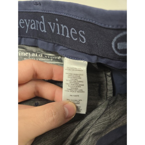 Vineyard Vines Pants Mens 48x32 Navy On The Go Stretch Performance Chino Golf - Picture 5 of 11